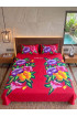 Hand Painted Rayon Bedsheet Set King Size Hand Painted Rayon Bedsheet Set King Size